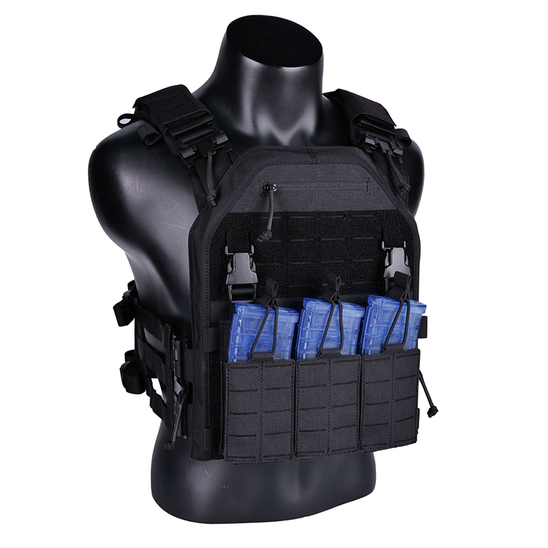 1050D Nylon Schwarze Taktische Weste mit Schnellverschlusssystem